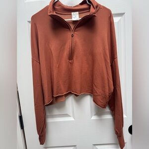 Aerie Quarter-Zip Cropped Jacket
